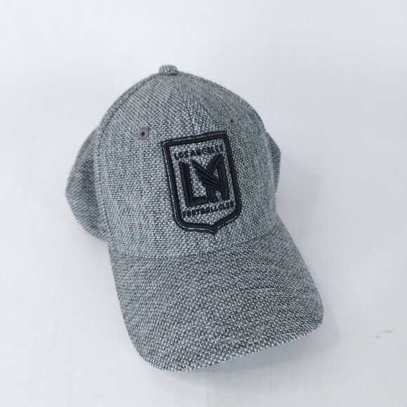 Los Angeles FC Hat Cap Fitted Mens XL Gray MLS Soccer Adidas Poly Blend Modern - Picture 1 of 6